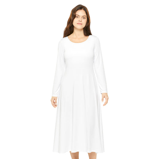 Elegant Women's Long Sleeve Dance Dress - Perfect for Classes and Performances